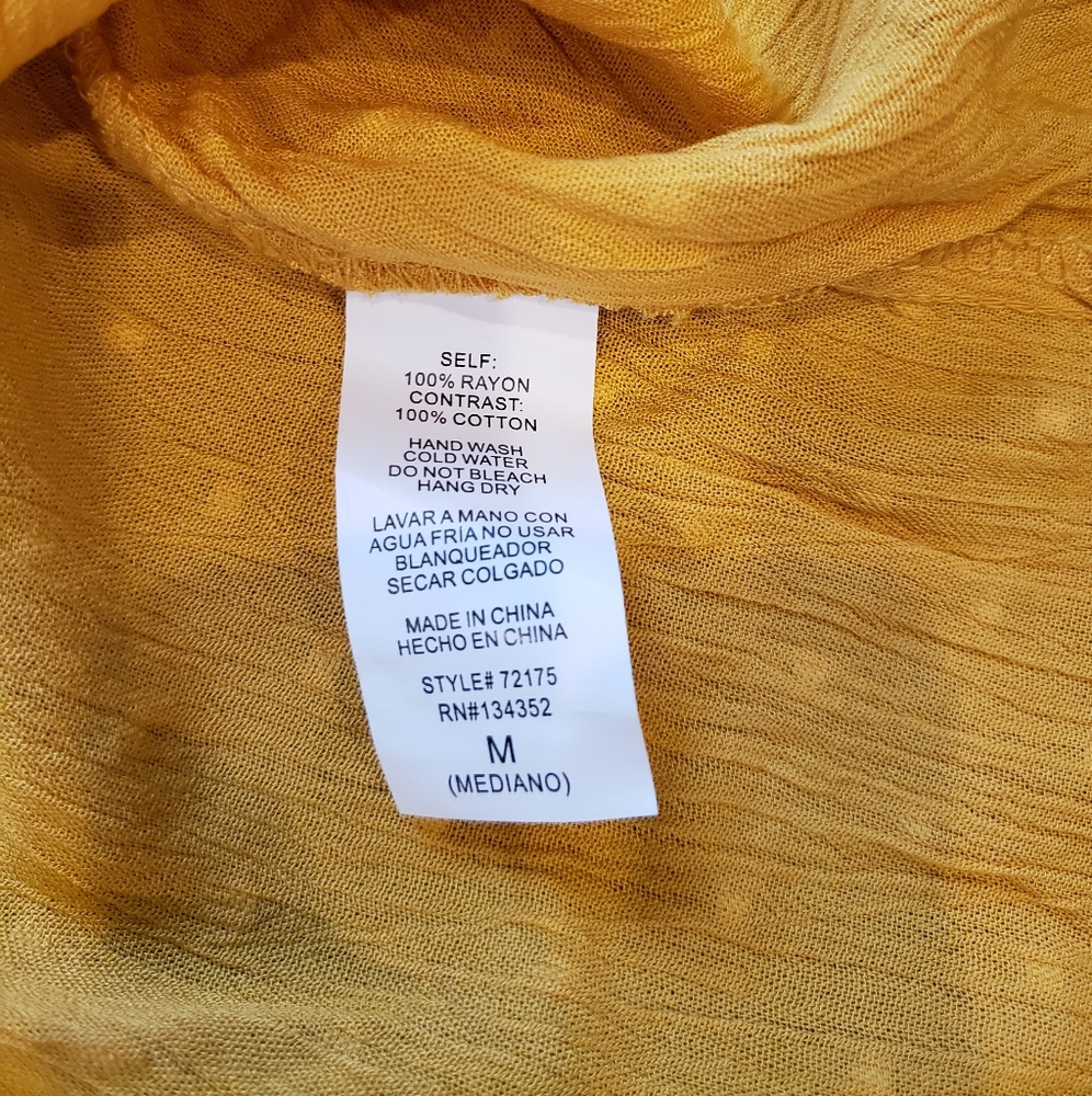 NWOT Ambiance Tank Size M in Mustard - Picture 3 of 7